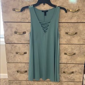 Forever 21 Long Tank or Mini Dress Green